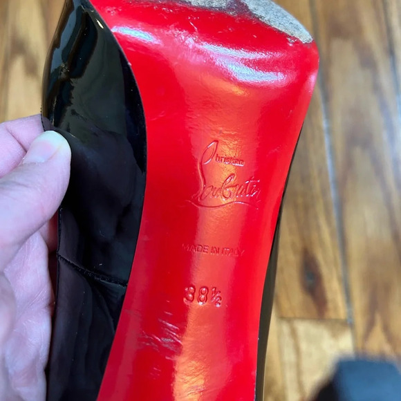 Christian  Louboutin Black Very Privé 120 Patent, size 38.5 - Picture 11 of 15